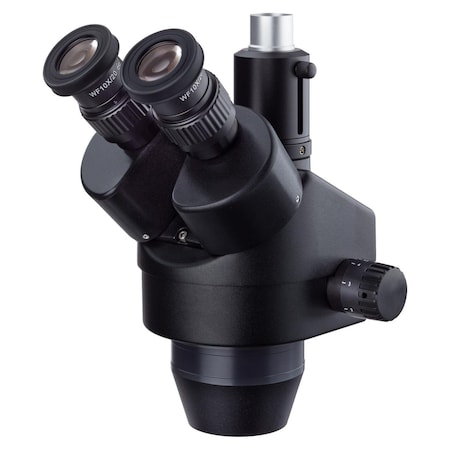 Amscope 7X-45X Trinocular Zoom Stereo Microscope Head with Black Finish SM745T-B